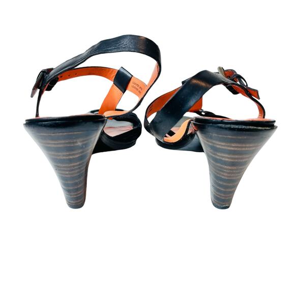 Via Spiga Black Leather Sandals Heels 8.5 - Picture 9 of 13
